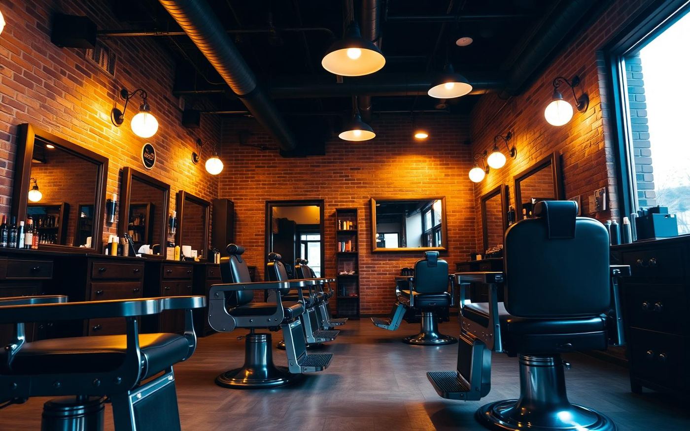 Interior da barbearia Biel Do Corte